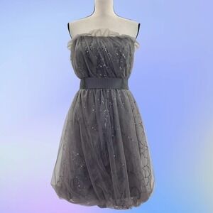 TULLE Dress with Sequin Applique and Bubble Hem